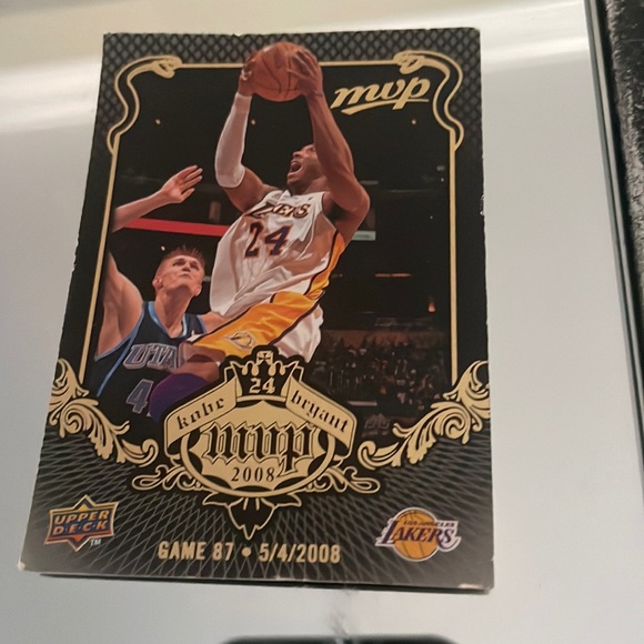 Kobe Bryant mvp card against the Utah jazz wester conference semifinal